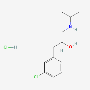 molecular formula C12H19Cl2NO B1680299 Phenethyl alcohol, m-chloro-alpha-((isopropylamino)methyl)-, hydrochloride CAS No. 22820-54-8