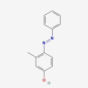 molecular formula C13H12N2O B1680320 Phenol, 3-methyl-4-(phenylazo)- CAS No. 1435-88-7
