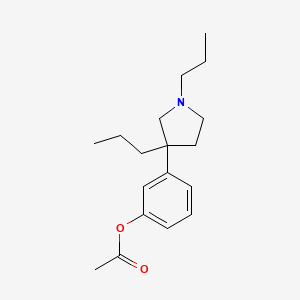 molecular formula C18H27NO2 B1680326 Phenol, m-(1,3-dipropyl-3-pyrrolidinyl)-, acetate CAS No. 69745-67-1
