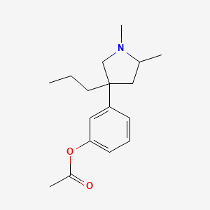 molecular formula C17H25NO2 B1680330 Phenol, m-(1,5-dimethyl-3-propyl-3-pyrrolidinyl)-, acetate CAS No. 2093-31-4