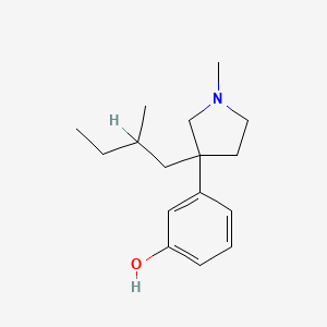 molecular formula C16H25NO B1680332 Phenol, m-(1-methyl-3-(2-methylbutyl)-3-pyrrolidinyl)- CAS No. 38906-47-7