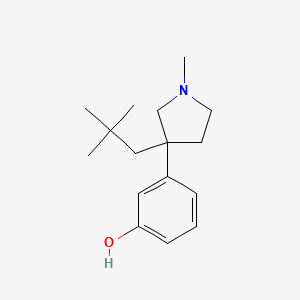 Phenol, m-(1-methyl-3-neopentyl-3-pyrrolidinyl)-
