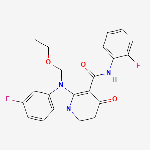 5-(ethoxymethyl)-7-fluoro-N-(2-fluorophenyl)-3-oxo-1,2-dihydropyrido[1,2-a]benzimidazole-4-carboxamide