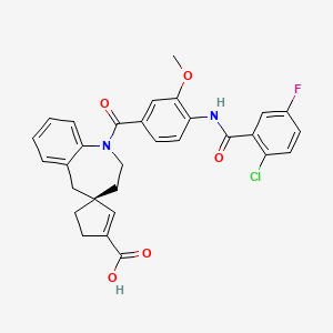 molecular formula C30H26ClFN2O5 B1680342 RWJ-676070 CAS No. 813426-25-4