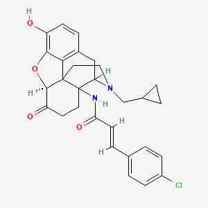 molecular formula C29H29ClN2O4 B1680347 2-Propenamide, 3-(4-chlorophenyl)-N-((5alpha)-17-(cyclopropylmethyl)-4,5-epoxy-3-hydroxy-6-oxomorphinan-14-yl)-, (E)- CAS No. 122566-12-5