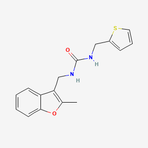 molecular formula C16H16N2O2S B1680356 1-[(2-甲基-1-苯并呋喃-3-基)甲基]-3-(噻吩-2-基甲基)脲 CAS No. 883226-64-0