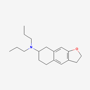 molecular formula C18H27NO B1680360 7-(N,N-Dipropylamino)-5,6,7,8-tetrahydronaphtho(2,3-b)dihydro-2,3-furan CAS No. 121454-18-0
