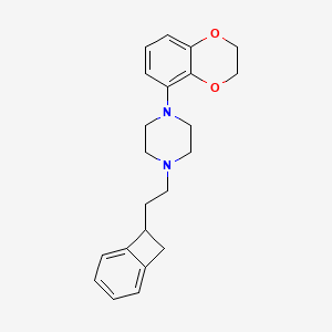 molecular formula C22H26N2O2 B1680368 4-(Benzodioxan-5-yl)-1-(2-(benzocyclobutan-1-yl)ethyl)piperazine CAS No. 153607-44-4