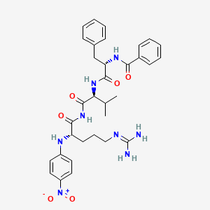 molecular formula C33H40N8O6 B1680384 N-苯甲酰基-L-苯丙氨酰-L-缬氨酰-L-精氨酸-对硝基苯胺 CAS No. 54799-93-8