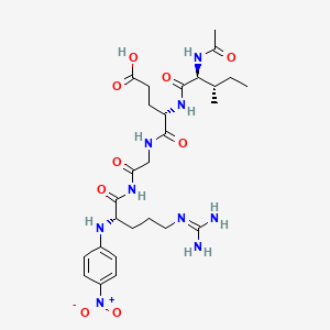 molecular formula C27H41N9O9 B1680392 (4S)-4-[[(2S,3S)-2-acetamido-3-methylpentanoyl]amino]-5-[[2-[[(2S)-5-(diaminomethylideneamino)-2-(4-nitroanilino)pentanoyl]amino]-2-oxoethyl]amino]-5-oxopentanoic acid CAS No. 85205-64-7