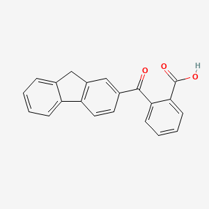 molecular formula C21H14O3 B1680398 2-(9H-fluoren-2-ylcarbonyl)benzoic acid CAS No. 77308-57-7