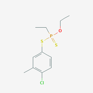 molecular formula C11H16ClOPS2 B168040 S-(4-Chloro-3-methylphenyl) O-ethyl ethylphosphonodithioate CAS No. 1942-78-5
