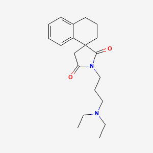 molecular formula C20H28N2O2 B1680416 1'-(3-(Diethylamino)propyl)-3,4-dihydrospiro(naphthalene-1(2H),3'-pyrrolidine)-2',5'-dione CAS No. 17592-97-1
