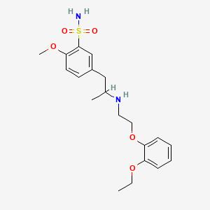 molecular formula C20H28N2O5S B1680424 Benzenesulfonamide, 5-(2-((2-(2-ethoxyphenoxy)ethyl)amino)propyl)-2-methoxy- CAS No. 94666-07-6