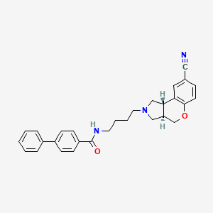 molecular formula C29H29N3O2 B1680441 N-[4-[(3aR,9bS)-8-cyano-3,3a,4,9b-tetrahydro-1H-chromeno[3,4-c]pyrrol-2-yl]butyl]-4-phenylbenzamide CAS No. 273203-30-8