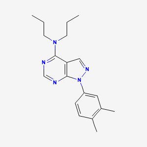 B1680444 1-(3,4-dimethylphenyl)-N,N-dipropyl-1H-pyrazolo[3,4-d]pyrimidin-4-amine CAS No. 890888-12-7