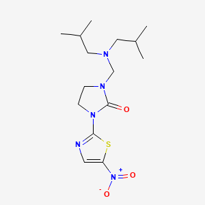 B1680453 1-((Bis(2-methylpropyl)amino)methyl)-3-(5-nitro-2-thiazolyl)-2-imidazolidinone CAS No. 76472-90-7