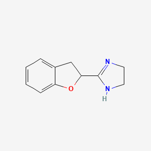 molecular formula C11H12N2O B1680464 2-(2,3-dihydro-1-benzofuran-2-yl)-4,5-dihydro-1H-imidazole CAS No. 91403-55-3