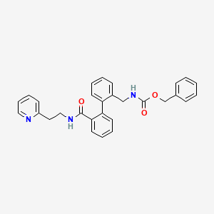 molecular formula C29H27N3O3 B1680465 2'-(Benzyloxycarbonylaminomethyl)biphenyl-2-carboxylic acid 2-(2-pyridyl)ethylamide CAS No. 332378-43-5