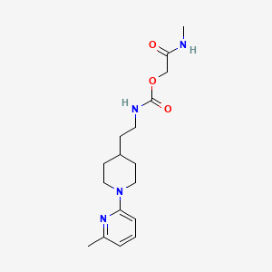 molecular formula C17H26N4O3 B1680469 N-[2-[1-(6-甲基-2-吡啶基)-4-哌啶基]乙基]氨基甲酸甲酯 2-(甲基氨基)-2-氧代乙酯 CAS No. 792236-07-8