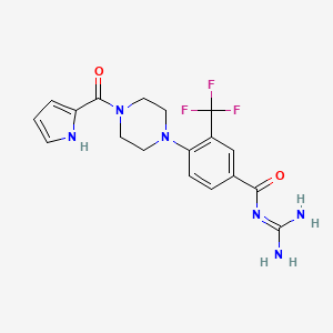 molecular formula C18H19F3N6O2 B1680475 Sabiporide CAS No. 324758-66-9