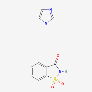 molecular formula C11H11N3O3S B1680476 Saccharin 1-methylimidazole CAS No. 482333-74-4