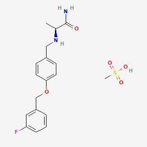 molecular formula C18H23FN2O5S B1680487 Safinamide Mesylate CAS No. 202825-46-5