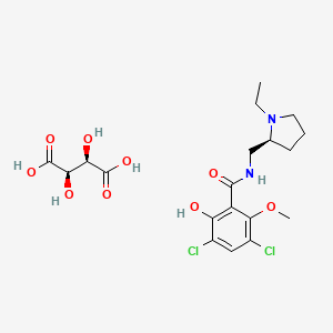 molecular formula C19H26Cl2N2O9 B1680490 S(-)-Raclopride (+)-tartrate salt CAS No. 98185-20-7
