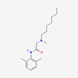 N-(2,6-dimethylphenyl)-2-[heptyl(methyl)amino]acetamide