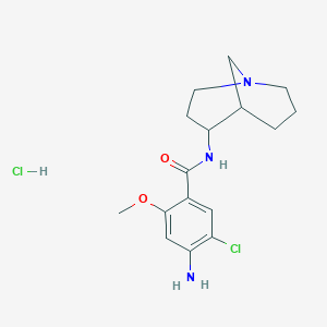 molecular formula C16H23Cl2N3O2 B1680515 4-amino-N-(1-azabicyclo[3.3.1]nonan-4-yl)-5-chloro-2-methoxybenzamide;hydrochloride CAS No. 109872-41-5