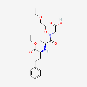molecular formula C21H32N2O7 B1680562 N-(N-(1-(Ethoxycarbonyl)-3-phenylpropyl)alanyl)-N-(2-ethoxyethoxy)glycine CAS No. 92892-92-7