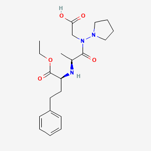 N-(N-(1-(Ethoxycarbonyl)-3-phenylpropyl)alanyl)-N-(1-pyrrolidinyl)glycine