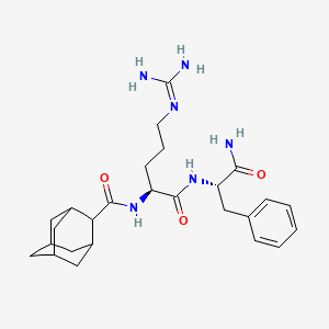 molecular formula C26H38N6O3 B1680573 2-Adamantanecarbonyl-arg-phe-NH2 trifluoroacetate CAS No. 876310-60-0