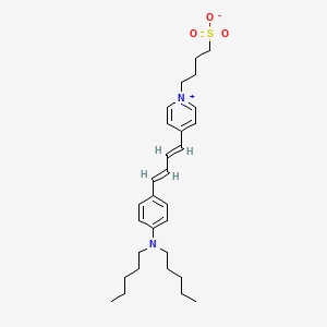 molecular formula C29H42N2O3S B1680581 4-[4-[(1E,3E)-4-[4-(dipentylamino)phenyl]buta-1,3-dienyl]pyridin-1-ium-1-yl]butane-1-sulfonate CAS No. 107610-19-5