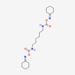 molecular formula C20H34N4O4 B1680587 1,6-Bis(cyclohexyloximinocarbonyl)hexane CAS No. 83654-05-1