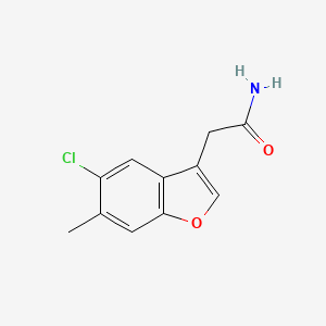 molecular formula C11H10ClNO2 B1680605 2-(5-Chloro-6-methyl-1-benzofuran-3-yl)acetamide CAS No. 879564-86-0