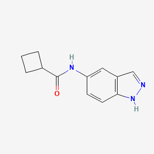 molecular formula C12H13N3O B1680606 N-(1H-indazol-5-yl)cyclobutanecarboxamide CAS No. 886625-06-5