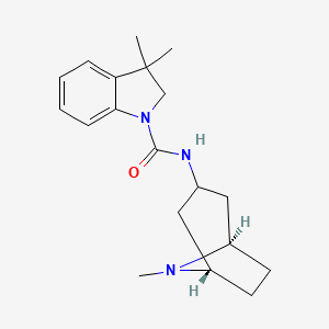3,3-dimethyl-N-[(1R,5S)-8-methyl-8-azabicyclo[3.2.1]octan-3-yl]-2H-indole-1-carboxamide