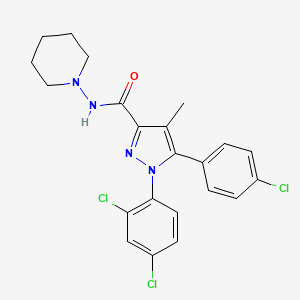 molecular formula C22H22Cl4N4O B1680640 Rimonabant Hydrochloride CAS No. 158681-13-1