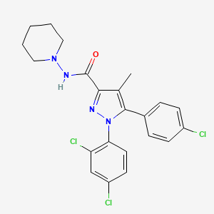 molecular formula C22H21Cl3N4O B1680640 Rimonabant hydrochloride CAS No. 158681-13-1