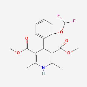molecular formula C18H19F2NO5 B1680644 Riodipine CAS No. 71653-63-9
