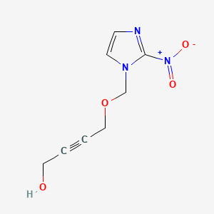 molecular formula C8H9N3O4 B1680650 2-Butyn-1-ol, 4-((2-nitro-1H-imidazol-1-yl)methoxy)- CAS No. 93679-12-0