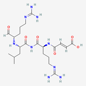 (E)-4-[[(2S)-5-(diaminomethylideneamino)-1-[[(2S)-2-[[(2S)-5-(diaminomethylideneamino)-1-oxopentan-2-yl]amino]-4-methylpentanoyl]amino]-1-oxopentan-2-yl]amino]-4-oxobut-2-enoic acid