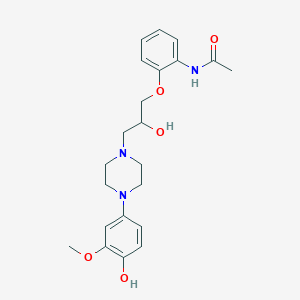 molecular formula C22H29N3O5 B1680656 N-[2-[2-hydroxy-3-[4-(4-hydroxy-3-methoxyphenyl)piperazin-1-yl]propoxy]phenyl]acetamide 