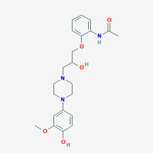 N-[2-[2-hydroxy-3-[4-(4-hydroxy-3-methoxyphenyl)piperazin-1-yl]propoxy]phenyl]acetamide