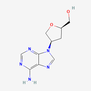 molecular formula C10H13N5O2 B1680670 [(2R,4R)-4-(6-aminopurin-9-yl)oxolan-2-yl]methanol CAS No. 127682-75-1