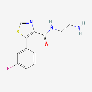 molecular formula C12H12FN3OS B1680682 N-(2-氨基乙基)-5-(3-氟苯基)噻唑-4-甲酰胺 CAS No. 127500-84-9