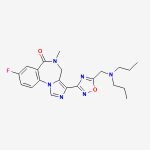 3-[5-[(dipropylamino)methyl]-1,2,4-oxadiazol-3-yl]-8-fluoro-5-methyl-4H-imidazo[1,5-a][1,4]benzodiazepin-6-one