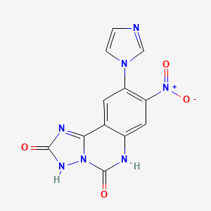 9-Imidazol-1-yl-8-nitro-2,3,5,6-tetrahydro-[1,2,4]triazolo[1,5-c]quinazoline-2,5-dione