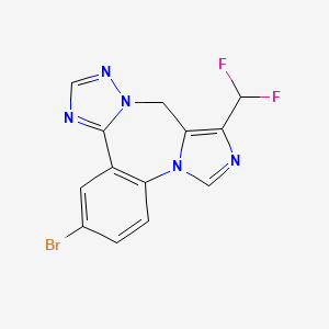 molecular formula C13H8BrF2N5 B1680693 RO 4938581 CAS No. 883093-10-5